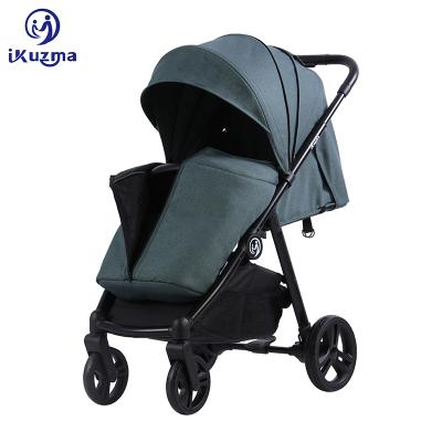 China Quick Stone direct high quality semi-transparent green window factory stroller fold custom compact baby stroller for sale