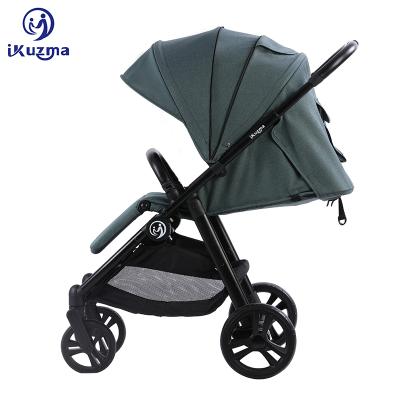 China Stone Green 3 Fold Fast Stroller Big Window Quality Custom Foldable Baby Stroller Best Selling Custom Foldable Baby Stroller for sale