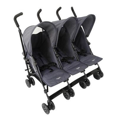 China Travel System Stroller Factory Baby Triplet Baby Stroller Infant Three Seater for sale