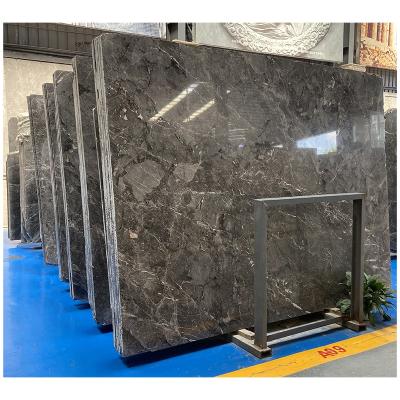 China Dark Brown Turkey Modern Chinese Marble Cheap Prices Thin Slab Flooring Stone For Coffee Table Top for sale