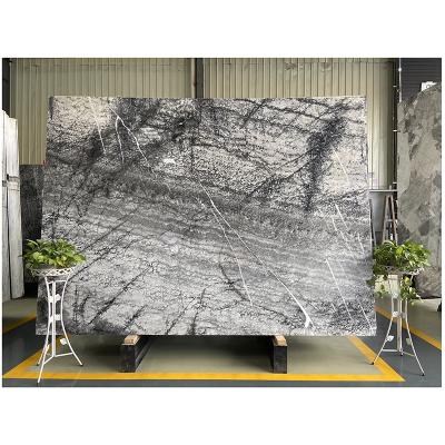 China Large 1600x2600 Slabs Gray Kitchen Interior Design Countertop Table Top Wall Decoration Modern White Marble Porcelain for sale