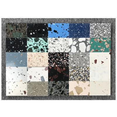 China Modern Colored Artificial Granite Stone Glass Flakes Precast Terrazo Table Tile Terrazzo Floor for sale