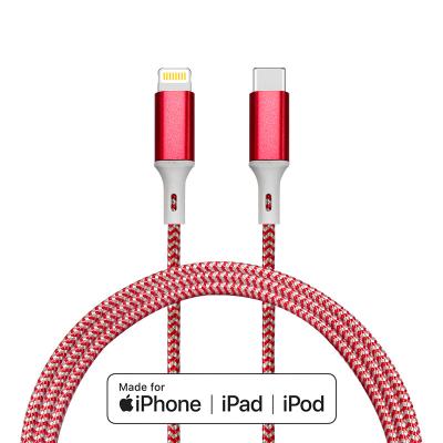 China Wholesale Multi Function Data Transfer Cable Type C To Lightning Cable Fast Charging Usb Data Mfi Braided Cable For Iphone for sale