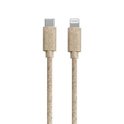 China 2.4A Fast Charging+3A Fast Charging Eco-friendly C89 C94 Braided Wheat Straw MFi Lightning To USB Cable For iPhone 12 13 Cable for sale