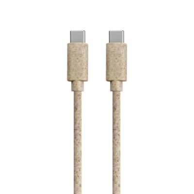 China Wheat Straw Android Type C USB Data Cable Fast Charging Type-C 3A 3A Lightning Cable For iPhone for sale