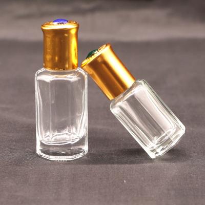 China Personal Care Custom Essence 10ml Empty Transparent Roll On Glass Bottle for sale