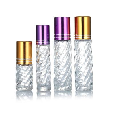 China Wholesale Cosmetic Use 5ml 6ml 8ml 10ml Glass Perfume Frosted Roll On Essential Oil Bottle With Roller for sale