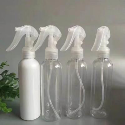 China Cheapest Clear Cylinder PET 250ml 500ml Plastic Fine Mist Trigger Sprayer Bottle Of Cleaning Products for sale