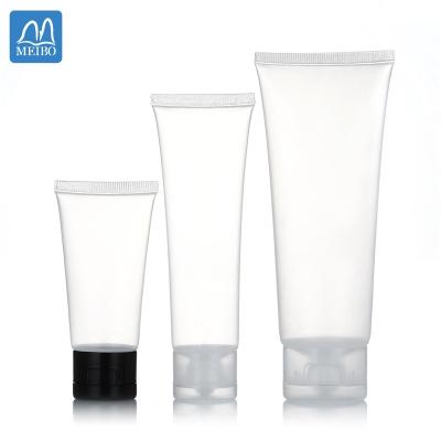 China High Quality 30ml 50ml 100ml 120ml Customized Logo Cosmetic Packaging Plastic PE Squeeze Tube For Facial Cleanser for sale