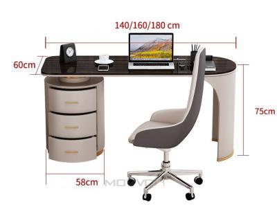 China New Design Modern Luxury Chair Manager Computer Desk L Shaped Table for sale