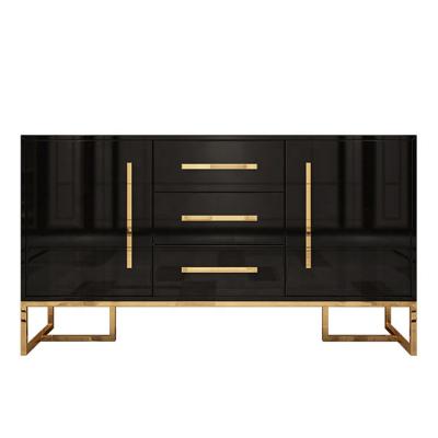 China Convertible Customizable Modern Paint Sideboard Cabinet Solid Wood Living Room Drawer for sale