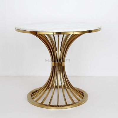 China Modern Coffee Hotel Restaurant Office Round Gathering Table Round Metal Bar Table for sale