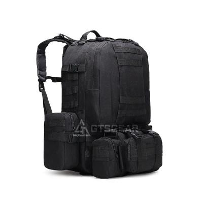 China Wholesale Outdoor Waterproof Softback Survival Bag Black Tactical Hiking Backpack for sale