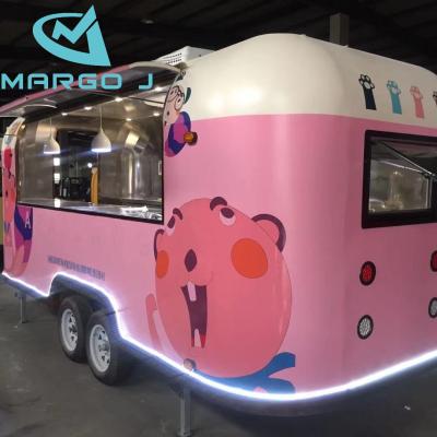 China Good Design Margo Airstream Fast Food Truck Commercial Catering Mobile Kitchen Trailer For Towing for sale