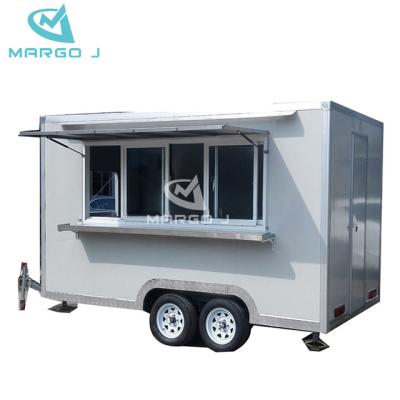 China Mobile Brilliant Vegetable Processing Plant Fast Food Trailer Rolled Ice Cream Cart for sale