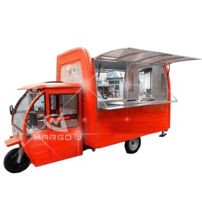 China Electric Food Cart Mobile Tricycle Trolley Vegetable Processing Plant Bar Kitchen Trailer for sale