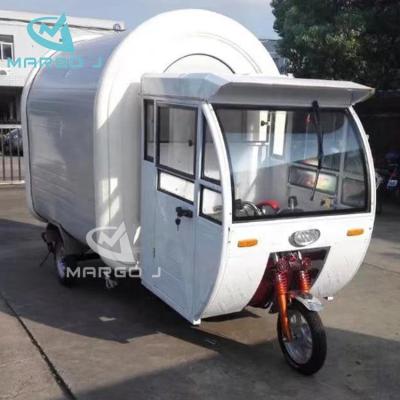 China Universal commercial mobile vegetable processing factory stainless steel food car snack tricycle bicycle food carts for sale