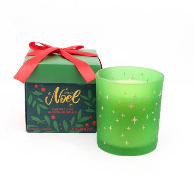 China Colorful Flame Joys Home Luxury Christmas Collection Of New Haute Couture 2021 Musical Scent Scented Candles for sale