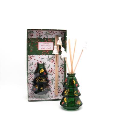 China Daily Christmas Incense Joys Home 2022 Latest Factory Shipping Of Christmas Aromatherapy Set, Golden Pattern Christmas Tree Aromatherapy Bottle, for sale