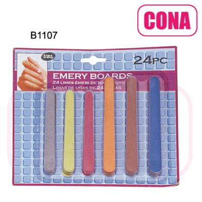 China 24pcs Emery Board Wooden Nail File for sale