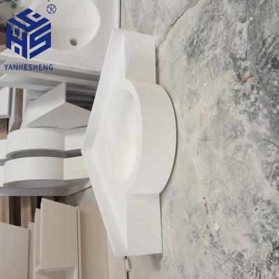 China Modern White Solid Outdoor Basin Living Room Basin Modern Countertop OEM Wash Basins Luxury Bathroom Sink for sale