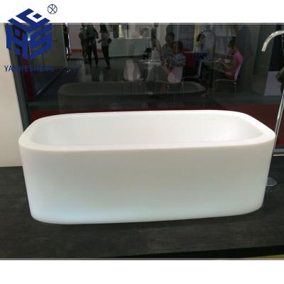 China 2021 hot sale bathroom luxury white freestanding bathtub modern artificial stone bathtubs for sale