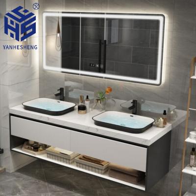 China Modern OEM Countertop Vanity Tops Vanity With Led Light Makeup Mirror Athroom Vanities for sale