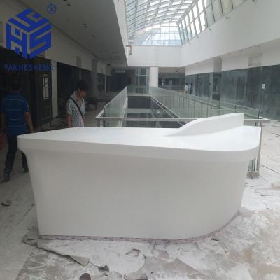 China Office Furniture Service Desk Stone OEM Reception Desk Shelf Furniture Desks Convertible Laptop Stand for sale