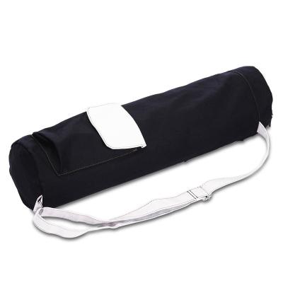 China Custom Made Durable Waterproof Yoga Mat Sling Carrier Bag LOGO Cotton Canvas Carrying Pack Yoga Pilate Exercise for sale