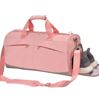 China Fashion Hot Selling Women Fashion Tote Bag Fitness Gym Yoga Sports Travel Waterproof Pink Bag for sale