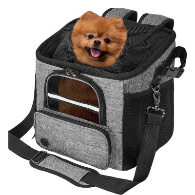 China High Quality Viable Dog Bicycle Carrier Backpack Travel Bike Basket Expandable Pet Bag for sale