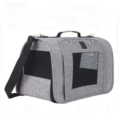 China High Quality Viable Pet Tote Bag Polyester Breathable Dog Cat Travel Pet Carrier Bag for sale