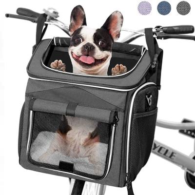 China Viable New Style OutdoorExpandable Foldable Bicycle Pet Travel Bag Dog Backpack Bike Basket Carrier for sale