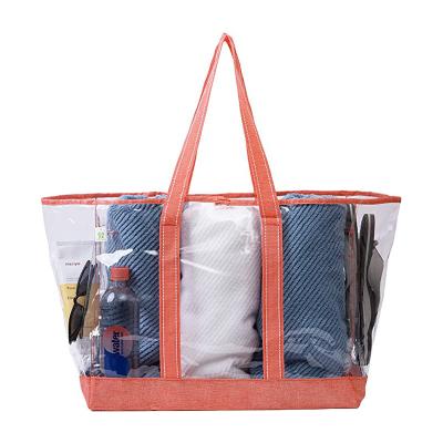 China Fashion Large Capacity Summer Beach Bag Women Wholesale Waterproof PVC Beach Tote Bag for sale