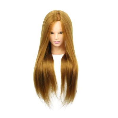 China Hair Head Tianrun Heat Resistant Fiber Female Training Head With Hair Asian Manikin Head Braid Training Head for sale