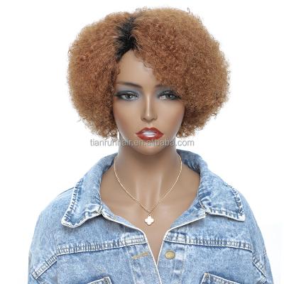 China Body Wave Tianrun Factory Wig Wholesale Unprocessed Natural Remy Virgin Remy Short Pixie Cut Human Hair With Hair Wigs for sale