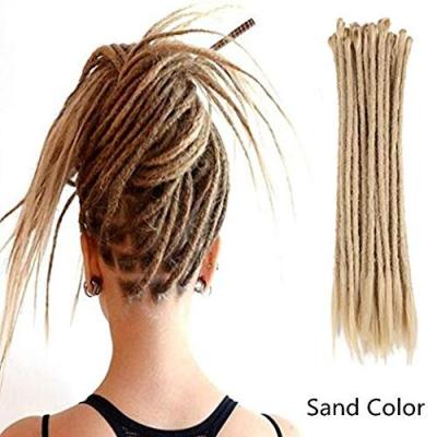 China Yaki Simple Finished Natural Black 24 Inch Long Ombre Dreadlock Synthetic Handmade Dread Extension Style Hippie Reggae Hair for sale