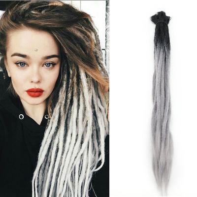 China Heat Resistant Fiber Finger Selling Cheap Handmade Synthetic Ombre Faux Locs Dreadlocks Braided Hair For Crocheting Synthetic Dreadlock Extensions for sale