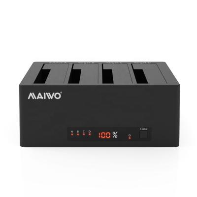 China Clone 1:3 MAIWO quad-bay hdd clone offline docking station, support 2.5