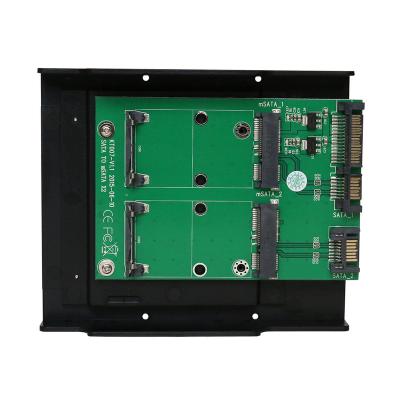 China > support mSATAx2 MAIWO SATA to 2xmSATA converter card with tray design fix bracket in 3.5