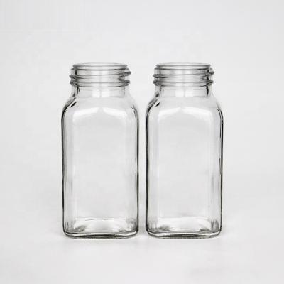 China Wholesale Beverage Juice Bottles 160ml Mini Empty 4oz French Square Glass For Sale for sale