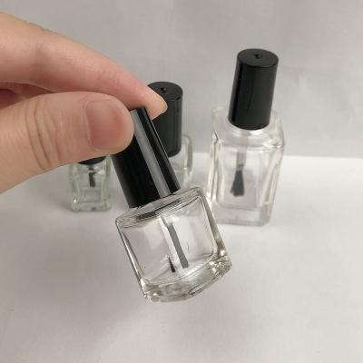 China Best Selling Eco-friendly 8ml Flint Glass Nail Polish Bottles Empty With Brush And Cap for sale