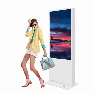 China 55 Inch Outdoor INDOOR Standing Floor Advertising Display Indoor Full HD 1080P Digital Signage Media Player WIFI 3G for sale