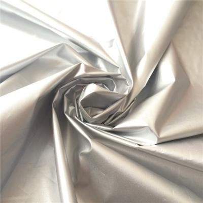 China Shrink-resistant 100% 190t polyester taffeta silver coated taffeta for umbrella cover&umbrella &tents&car for sale