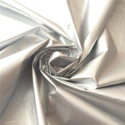 China 100% Waterproof 190T Polyester Taffeta Shrink-Resistant Silver Coated Plain Dyed Umbrella Taffeta Fabric for sale