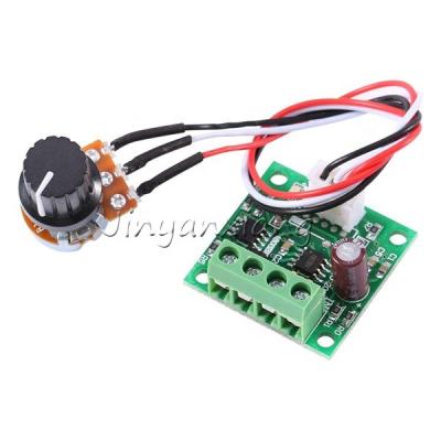 China Motpr Mini DC PWM Controller 1.8V 3V 5V 6V 12V 2A Low Voltage DC Motor Driver Board with Potentiometer Switch 1803BW for sale