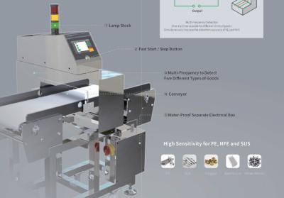 China Grade de alimentos PU Cinturão transportador detectores de metal touch screen desenho de rack desmontável à venda