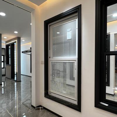 China Soundproof Aluminum Automatic Top Hung Window With Screen Sliding Window Screen Aluminum Style Magnetic American Window Doors for sale