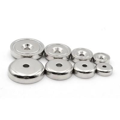 China Industrial Magnet Neodymium Cup Magnet Super Strong Neodymium Round Base Magnet With Countersunk Hole for sale