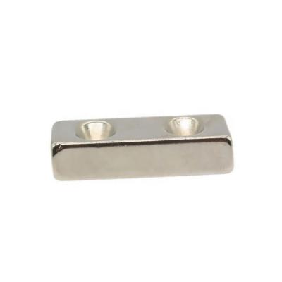 China Industrial Magnet Customized N35-N52 Block Hole Magnet Customized Powerful Neodymium Magnets For Industry for sale